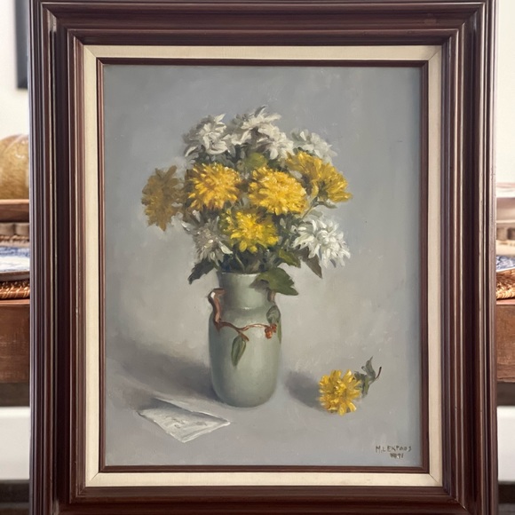 Vintage Signed Original Painting - Picture 3 of 14